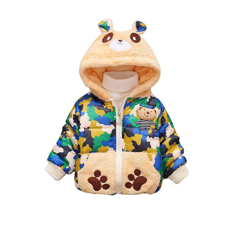 Toddler Baby Boys Winter Jacket Coat Children Autumn Outerwear Baby Cartoon Jacket Children Clothes: Green / 9M