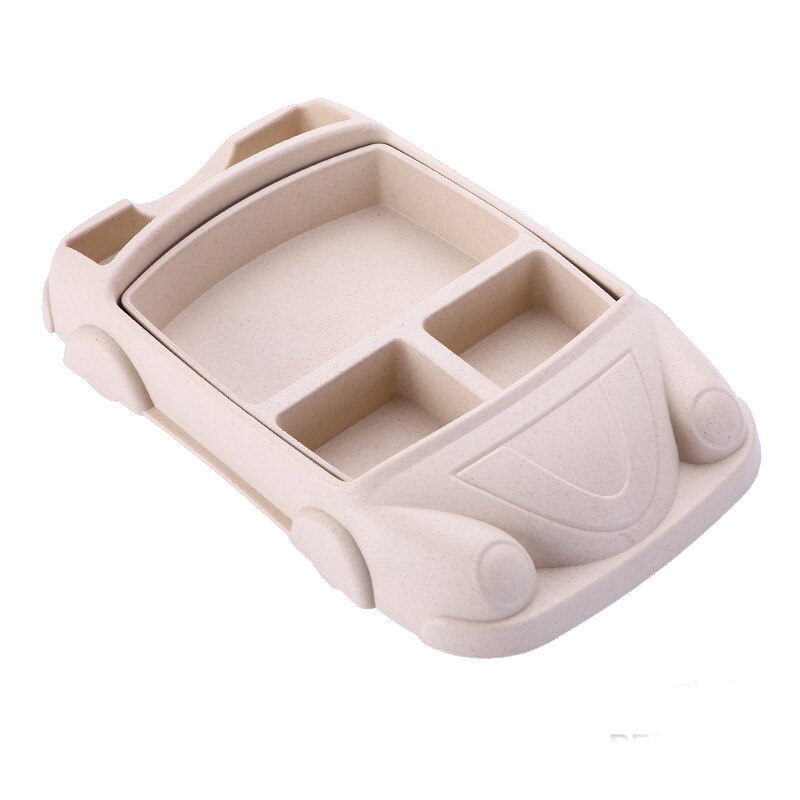 Assiette pour enfants en forme de voiture, jolie vaisselle pour la maison, assiette pour bébé, petit-déjeuner, plats à fruits, soucoupe, plateau, dessert, vaisselle: Beige