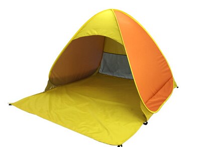 Ultralight Pieghevole Tenda Pop Up Automatico Aperto Tenda Della Spiaggia Famiglia Turistico Pesce Camping Tenda Da Sole tenda: orange