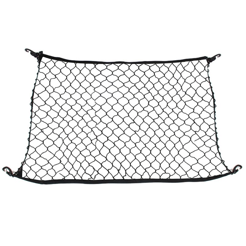 Redes de maletero de coche, organizador de almacenamiento de equipaje de carga de nailon fuerte elástico, malla con ganchos, accesorios de coche para SUV MPV, 70x70 cm: 70x70CM