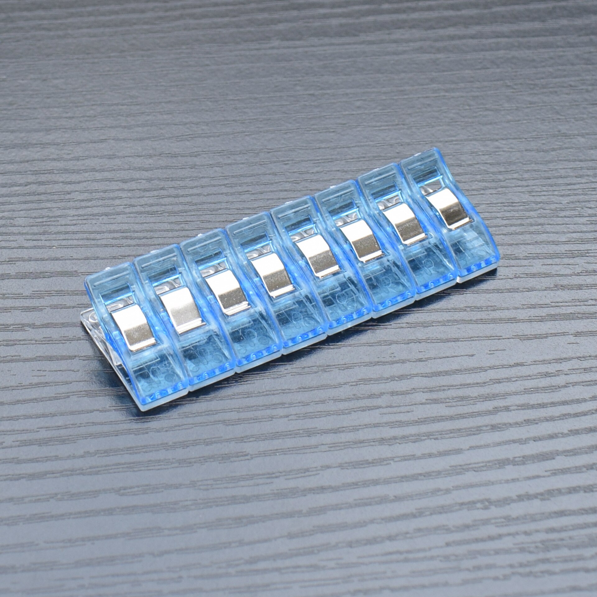 Pinzas de plástico Multicolor para trabajos, pinzas de tela, herramientas de costura de dobladillo, accesorios de costura, 20 unids/paquete: 20pcs Blue