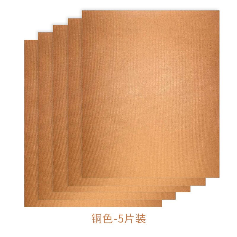 0.2mm tykk ptfe grillgrill matte non-stick gjenbrukbare bbq grillmatter ark grill bbq liner teflon kokeplater verktøy 33*40cm: Gull 5 stk