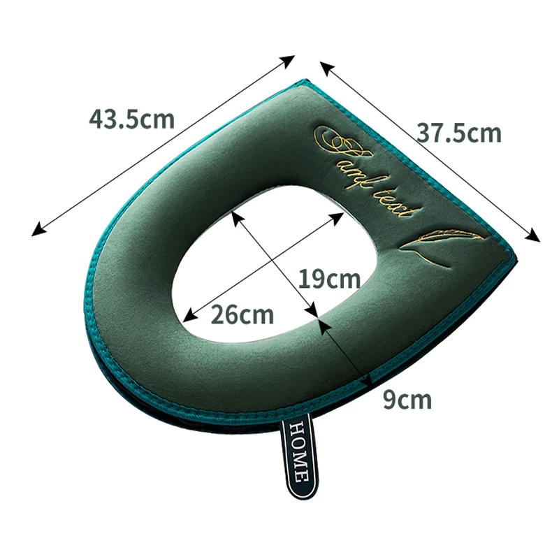 Housse de siège de toilette universelle, tapis de toilette doux et , pour salle de bain, lavable, fermeture à glissière amovible avec poignée rabattable, imperméable pour la maison