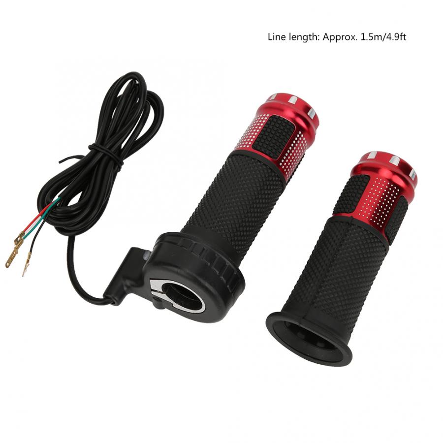 E-Bike Throttle Grip Accelerator with 1.5m Length Cable Universal Electric Bicycle Scooter Smooth Acceleration Throttle Grip