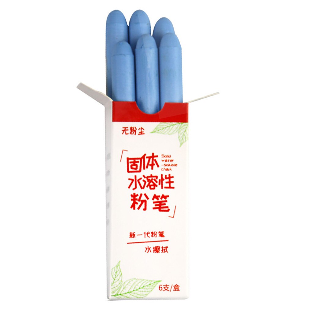 6pc Bunte Kreide Stift Zeichnung Freundliche Staub-freies Staubfreie Für Tafel Für Kinder Lehrer Schule Büro Liefert Accessori: Blau