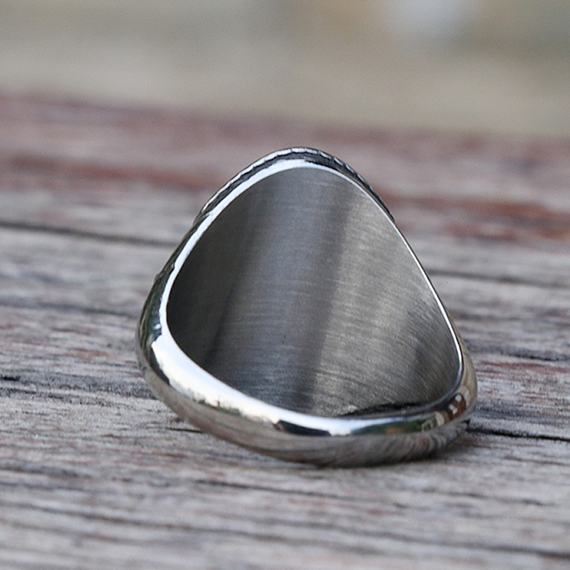 Anillo de vikingo de faro náutico Vintage para hombres, 316L náutico amuleto de acero inoxidable, anillo de sello, amuleto de la paz nórdica, de joyería