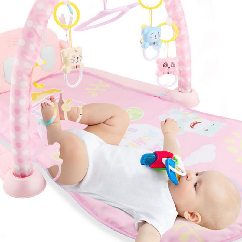 Multifunktions Weiche Baby Spielen Gummi matt Aktivität Klavier Pedal Fitness Rahmen Musik Bett Glocke Spielen Fitnessraum Spielzeug Boden Kriechen Decke teppich