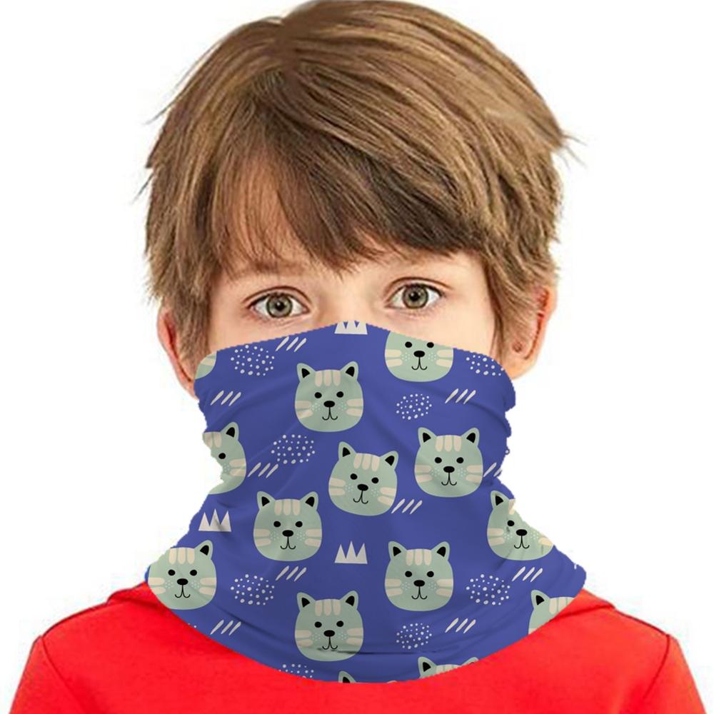 Tegneserie bjørn ræv børn hoved/ansigt/maske hals bandana tørklæde dobbelt-brug magic tube hovedtørklæde cykling sport hovedbeklædning turban balaclava: E