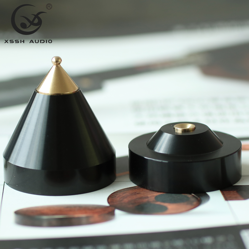 Thuis Theatersysteem Xssh Audio Audiofiele Schokdemping Pad Luidspreker Cd Versterker Aluminium Voet Metalen Spike Hifi Isolatievoeten: Rood / 2m
