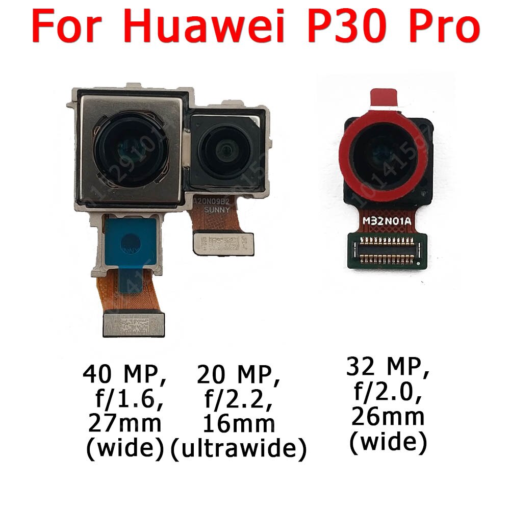Caméra de rechange face avant et arrière d'origine pour Huawei, module flexible de pièce principale, pour modèles P30, Lite, P30Lite,