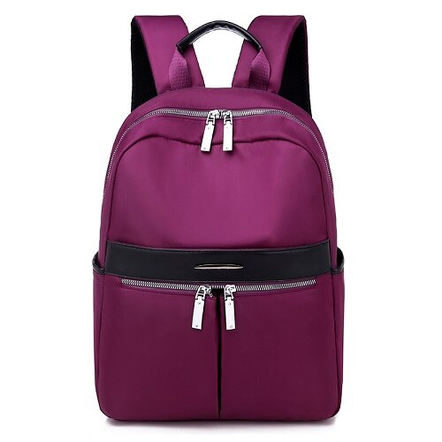 Simple Oxford Korean Leisure Style Women Backpack Fashionable Girls Leisure Bag School Student Bag Teenager Girls: purple