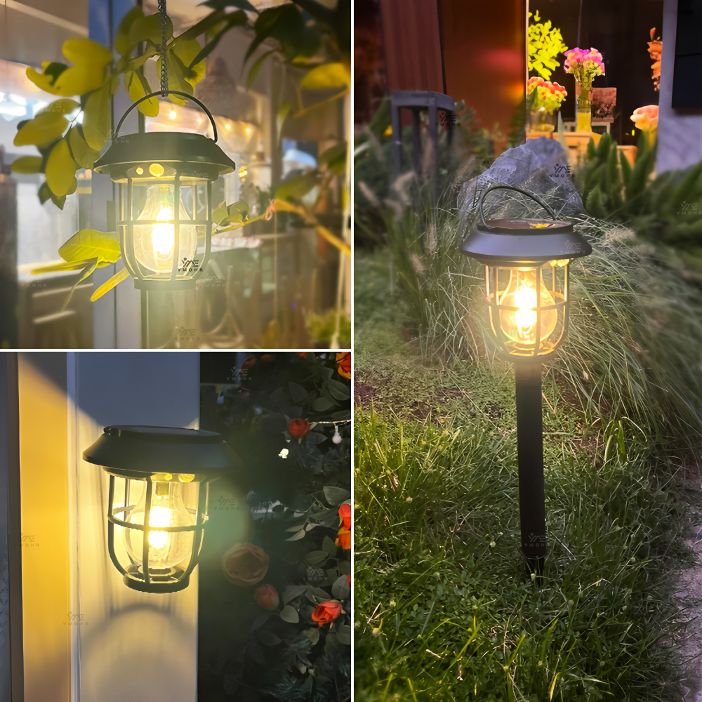 Luz LED Solar para acampar de 1200LM, luces solares para exteriores, lámpara LED recargable, luces ambientales para equipo de Camping, decoración de jardín