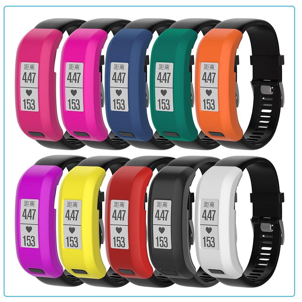 Eieuuk zachte siliconen vervangende band beschermhoes voor de garmin vivosmart hr activity tracker