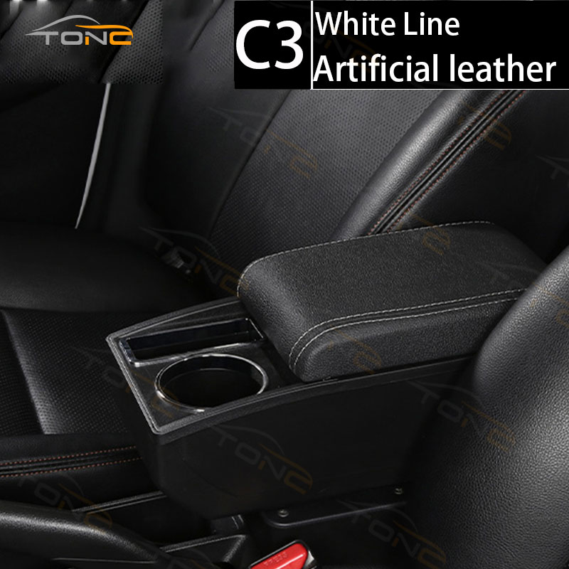 scatola bracciolo per Mazda 2 CX-3 CX3 2018 2019 2020 Bracciolo in pelle consolle centrale Accessorio per auto: Grigio