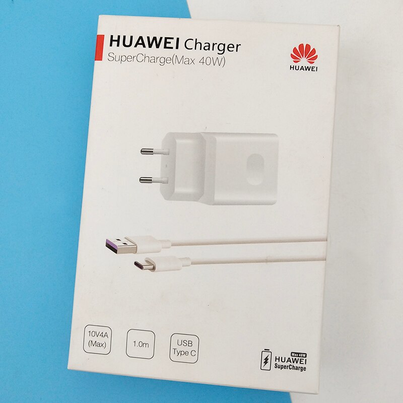 Huawei Supercharge Fast Charger Max 40W 10V/4A Met 5A Kabel Voor Huawei P30 P40 Nova 5 5T 7 Pro Mate 30 20 Pro Magic 2 Honor V30