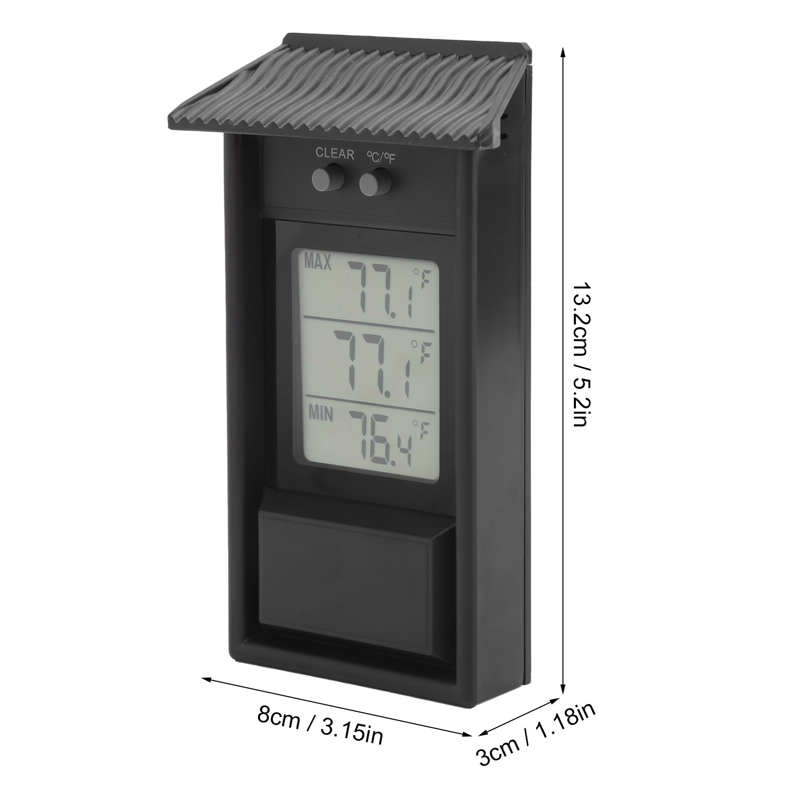 Cyfrowy termometr zewnętrzny wodoodporny metromierz temperatury robić pomiaru temperatury termometr zewnętrzny w szklarni ogrodowej: Default Title