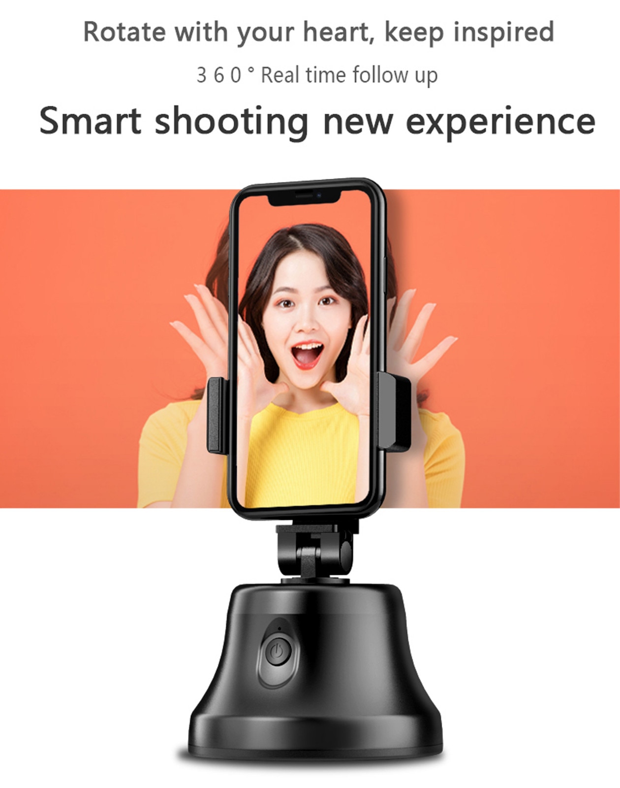 360 Degree Intelligent Tracking Stabilizer Stand Smartphone Stabilizer Object Tracking Face &object Recognition Smart Stabilizer