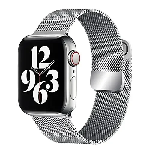 Correa milanesa para Apple Watch Ultra2 49mm 10 9 8 7 46mm 45mm 41mm 6 5 4 SE 44mm 40mm Metal magnético doble sección IWatch 3 42mm