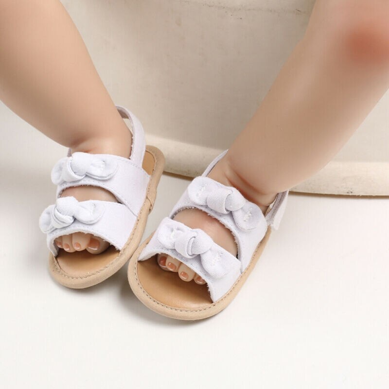 Baby Baby Meisje Zachte Zool Sandalen Schoenen 0-12Month Peuter Zomer Schoenen Boog-Knoop Sandaal
