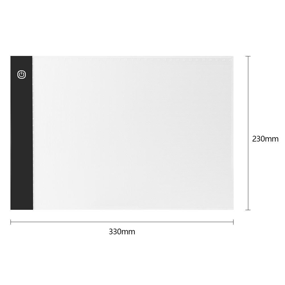 A4 LED Light Box - 33x23cm - USB Powered - Acrylic Drawing Board for Artists: Default Title