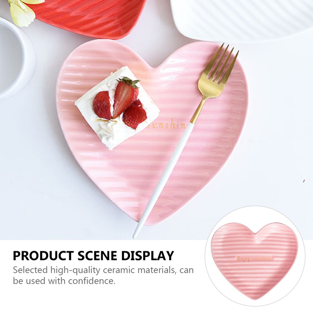 1pc Ceramic Food Serving Plate Food Tray Food Storage Plate Fruit Dessert Plate