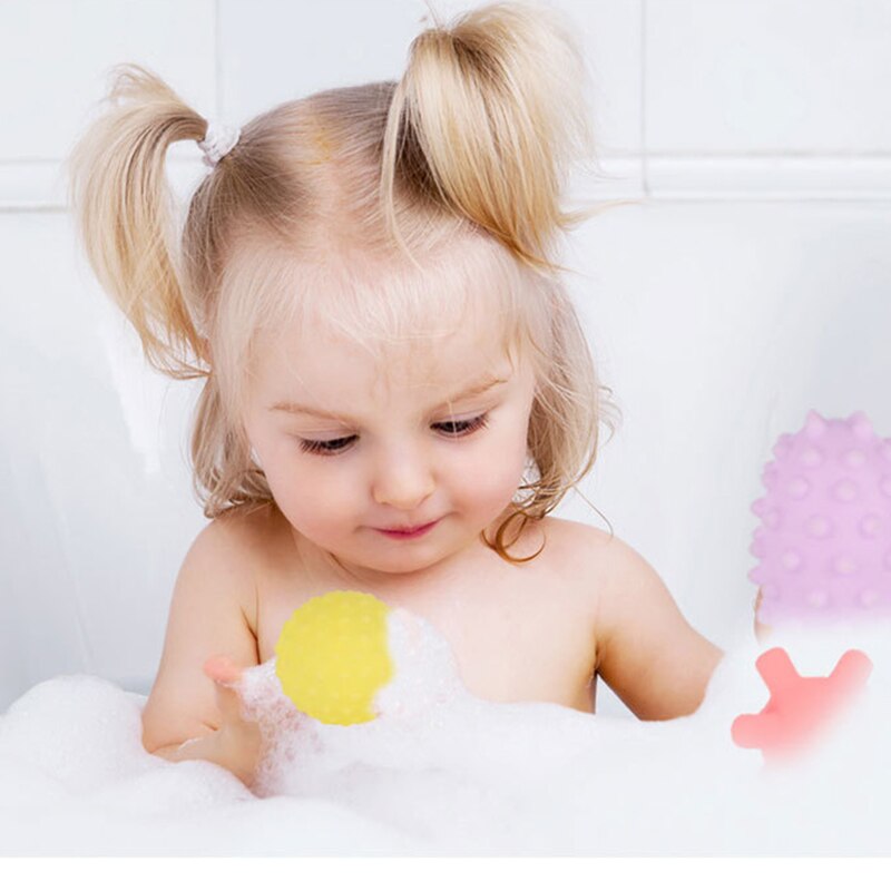 6pcs/set Baby Toy Ball Set Develop Baby Tactile Senses Toy Touch Hand Ball Toys Baby Training Ball Massage Soft Ball