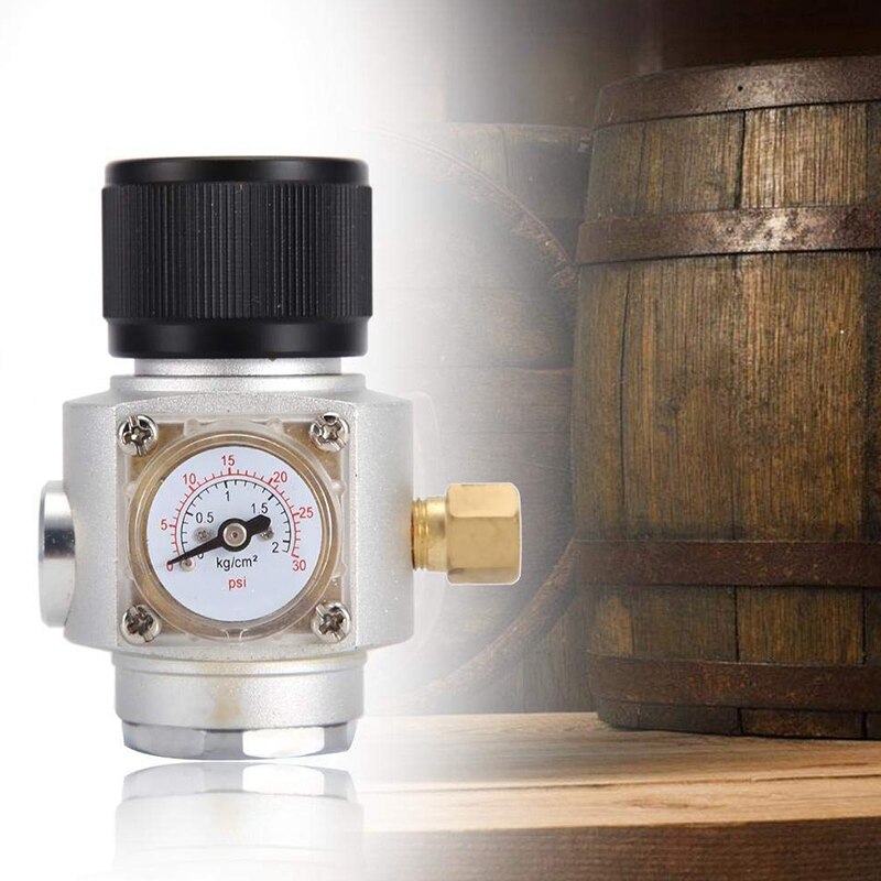CO2 Mini Gas Regler, Mini Homebrew Trennen Wein, Der Fass Werkzeuge, dauerhaft Aluminium Gas Regler, mit Gas Ball sperren