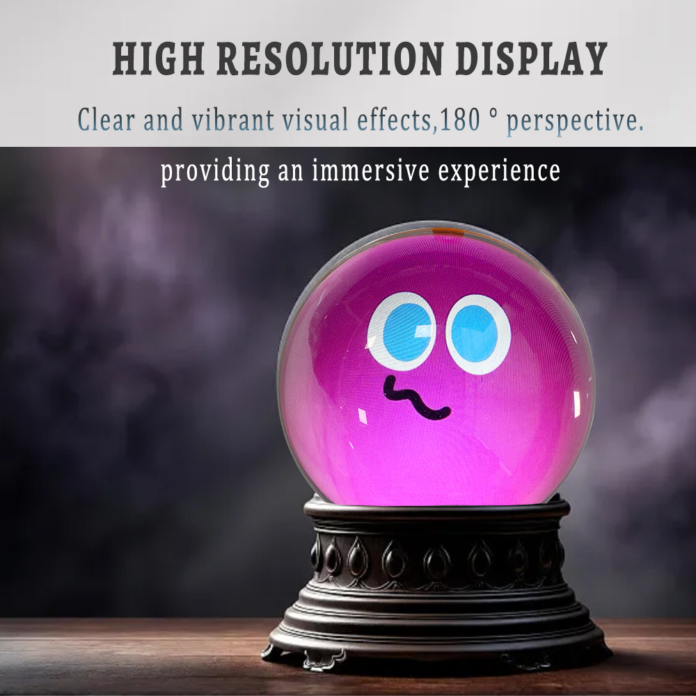 3d Crystal Ballvideo Player Displaying Customizable Video Glass Ball Electronic Screen Perfect For Couples Petsand Memorie