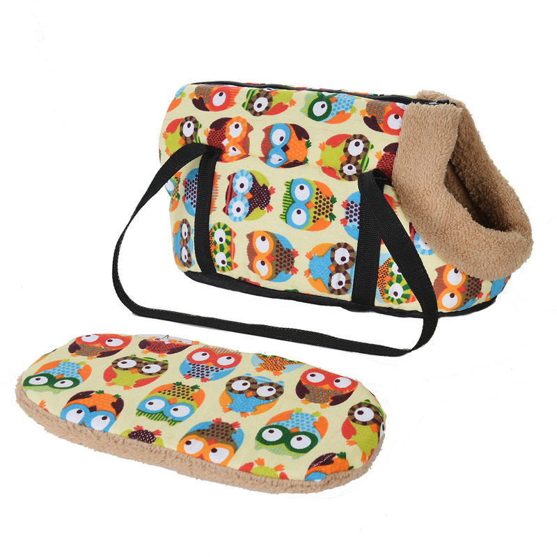 Transportín para perros pequeños y gatos, mochila portátil de lado suave para Yorkshire, bolso de lana para cachorros, bolsa de transporte de viaje para mascotas Pug: S / Rojo