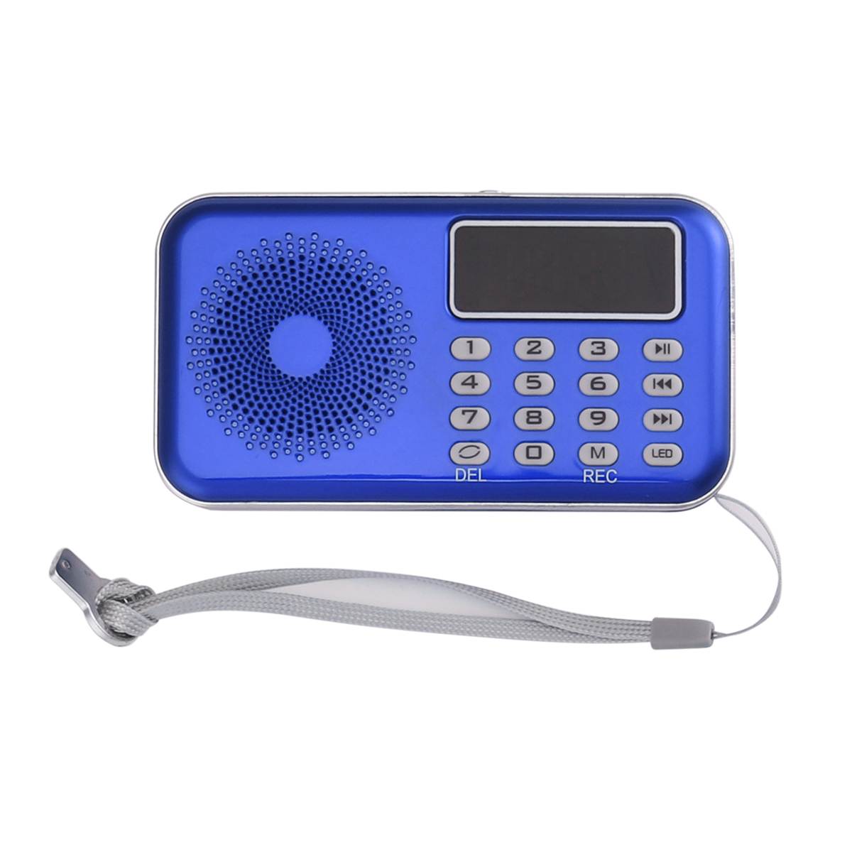 Digital FM Radio Micro SD/TF USB Disk Mp3 Radio LCD Display Internet Radio with Speaker: Blue