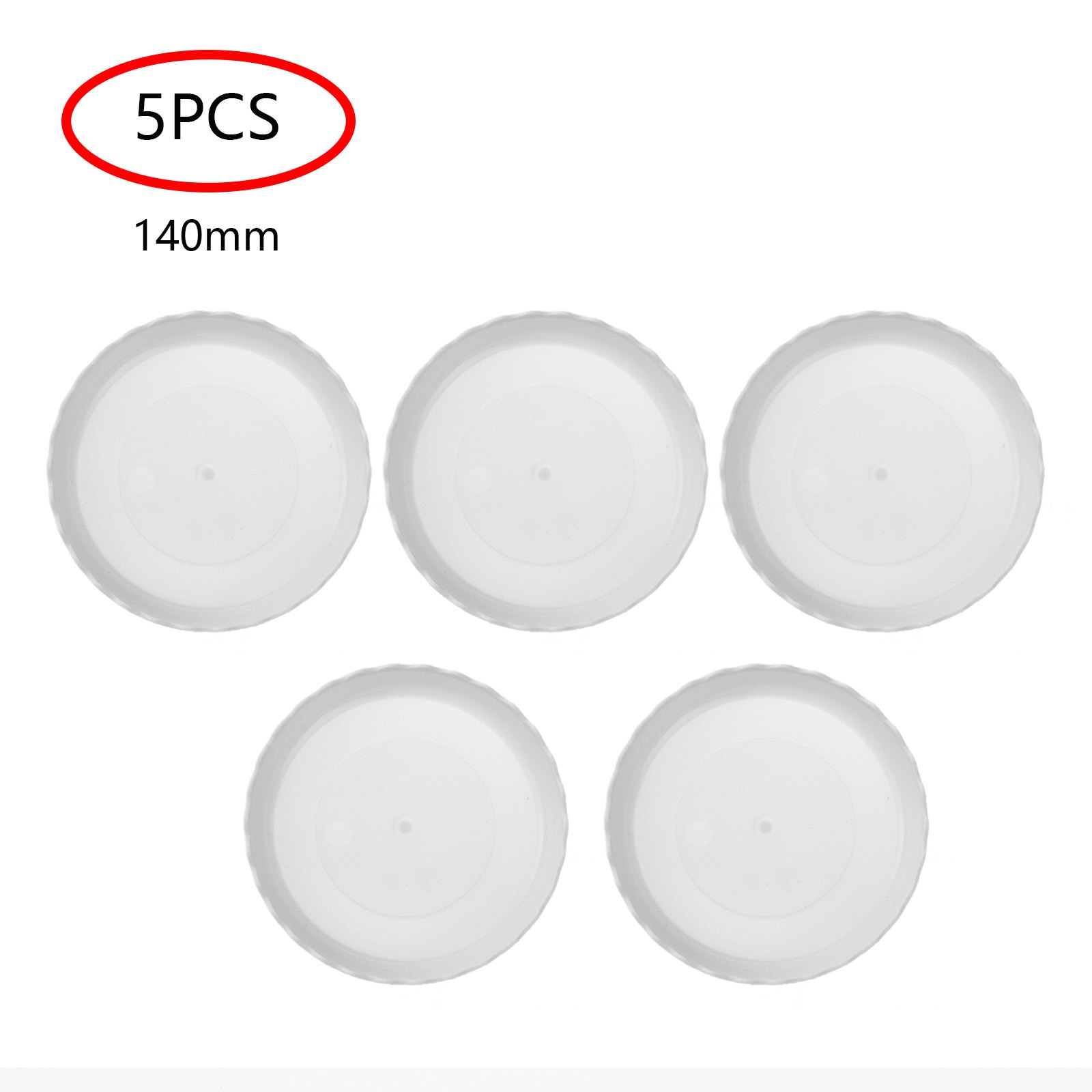 5Pcs Plastic Round Plastic Flower Pot Tray Home Garden Gear Shaped Edge Water Tray Flower Pot Base Planter Tray Potting Tray: White 160mm
