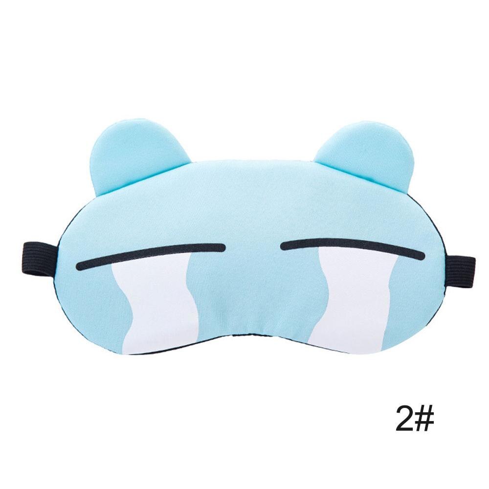 1pc Cute Cartoon Expression Eye Mask Soft Funny Sleeping Mask Cover Travel Relax Eye Band Eyepatch Aid Kids Protective Blindfold: 2
