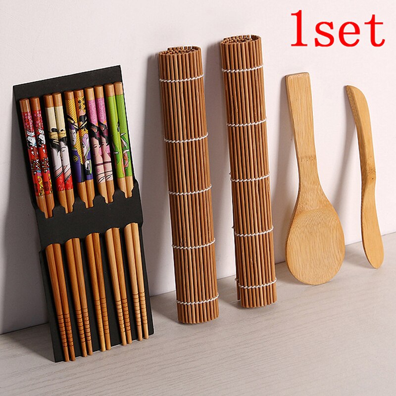 cozymomdeco Bacchette e cucchiaio, in legno rivestito in lacca naturale, realizzati in Corea, set da 2 pezzi