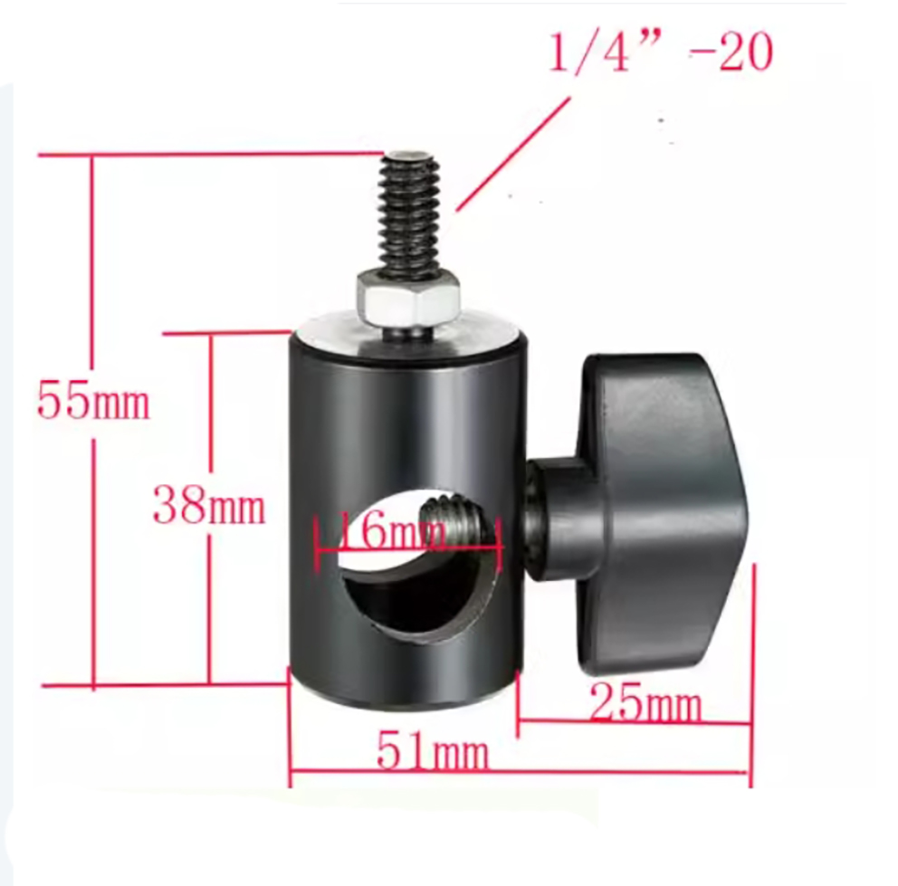 4 Pack 5/8 Zoll (16mm) Empfänger mit 1/4 Zoll-20 Gewinde Schnelle Adapter Halterung