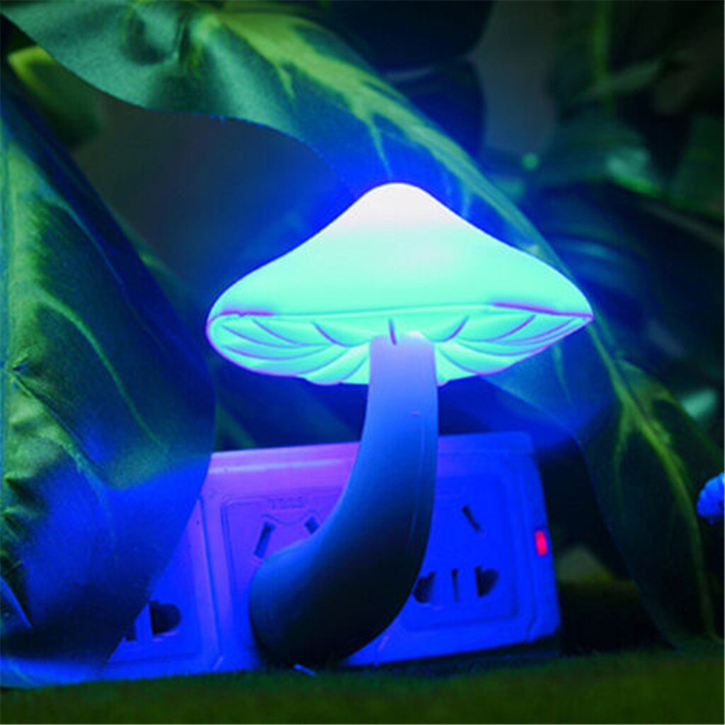 Coloré capteur LED veilleuse économie d'énergie champignon LED veilleuse capteur contrôle lampe chevet mur 2.26