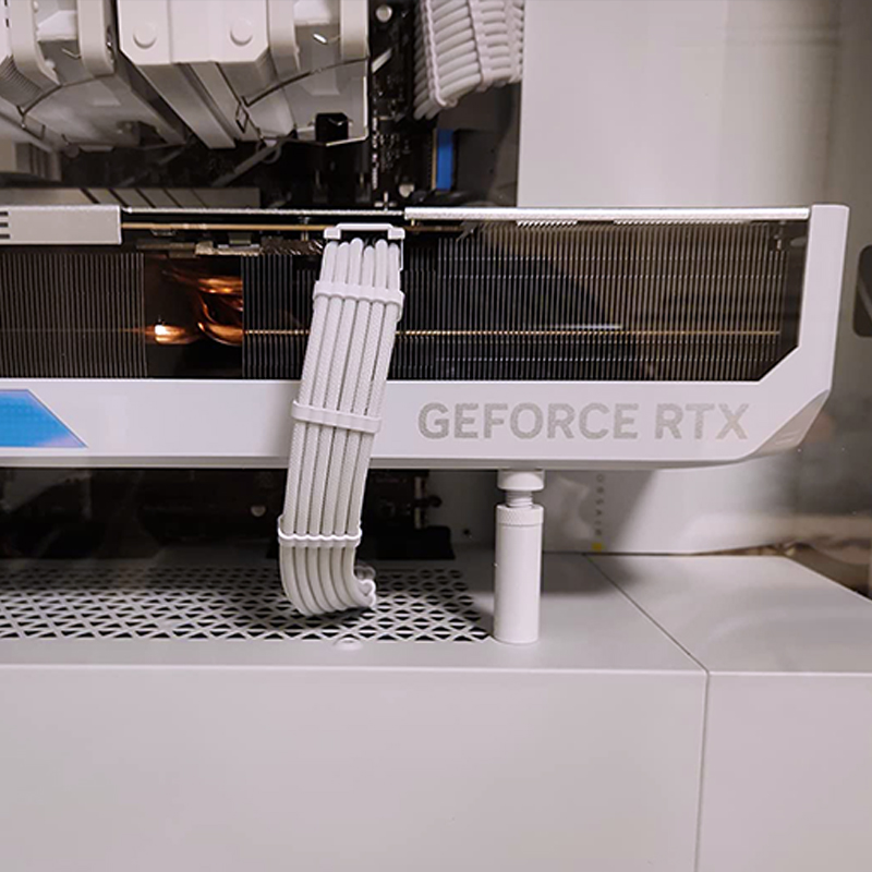 Gpuhold hvid grafikkort gpu-støttebeslag videokort sag-holder beslag gpu-holder anti-sag-stativ aluminiumsholder 27-120mm