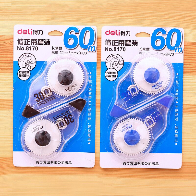 60M/pack Super Long Correction Tape White Modify Tape School Sticky Tape Correct Written Mistake Homework Test Office File 8170