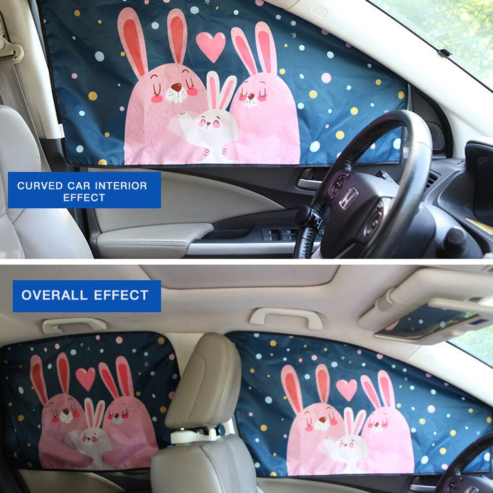 Auto Zonnescherm Zonnebrandcrème Isolatie Auto Side Window Magnetische Attachment Zonnebrandcrème Protector Voor Kids Leuke Cartoon