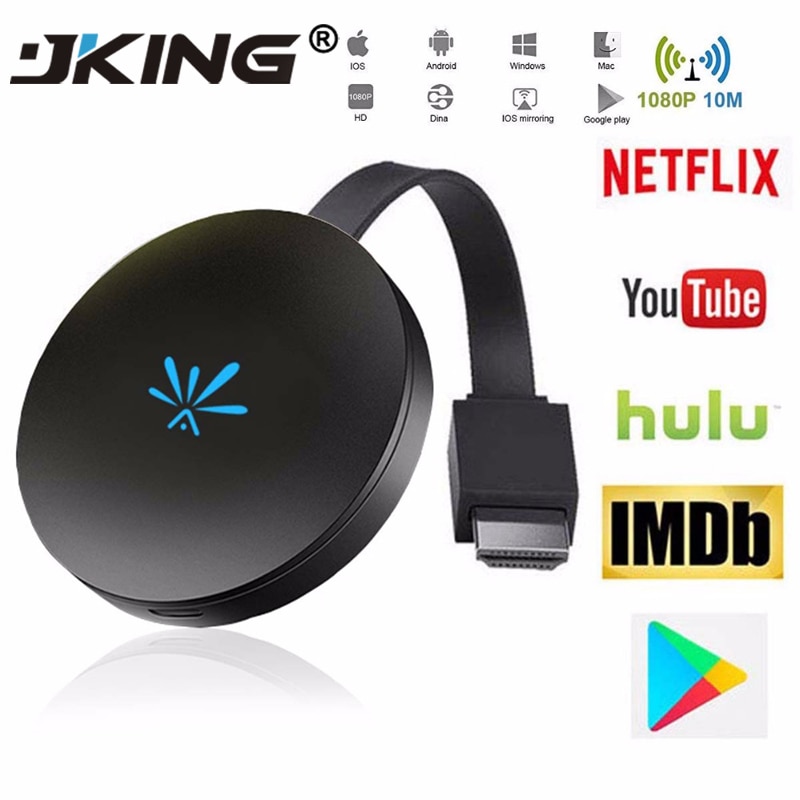 Jking G6 Tv Stick 2.4 Ghz Video Wifi Display Dongle Hd Digitale Hdmi Media Video Streamer Tv Dongle Ontvanger Voor chromecast 2