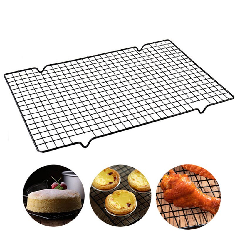 Stainless Steel Wire Grid Cake Cooling Rack Pizza Bread Barbecue Cookie Cake Cooling Tray Metal Household Baking Tools
