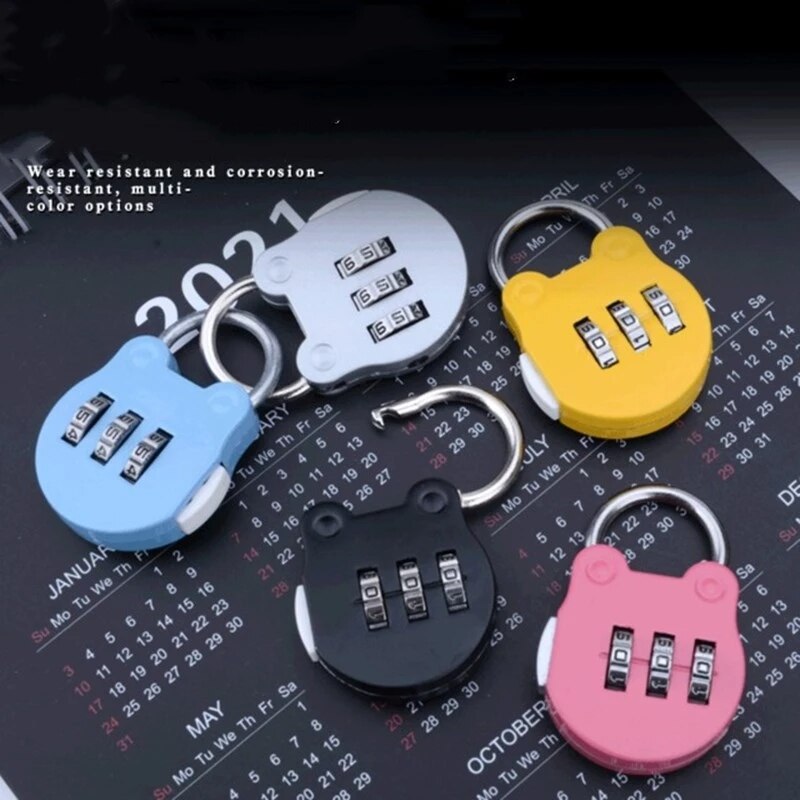 Three-Digit Number Combination Padlock Cartoon Shape Waterproof Lock for Garage Cartoon Shape Waterproof Lock Useful