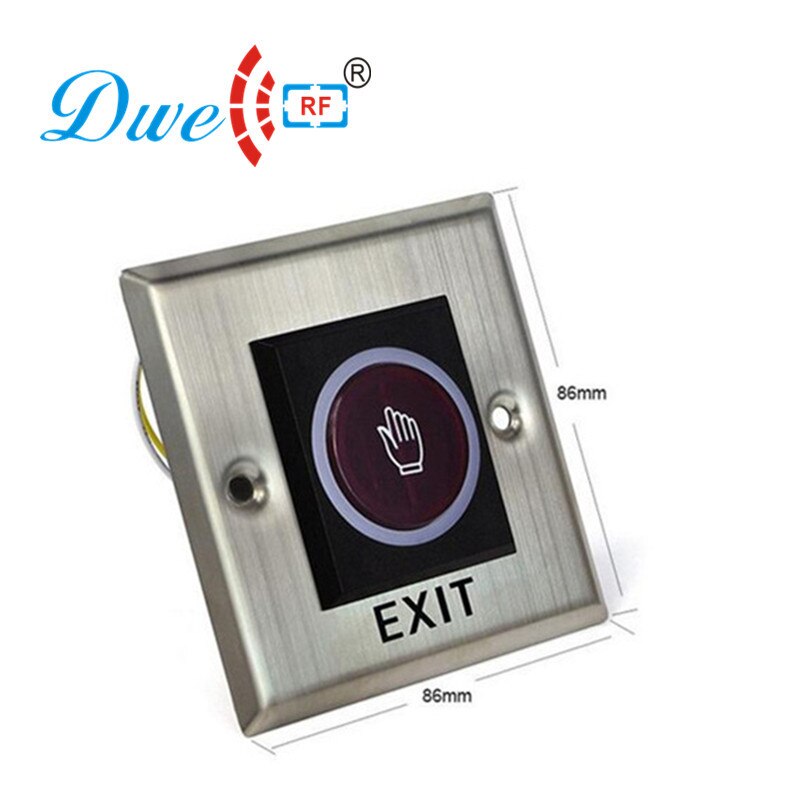 DWE CC kits de contrôle d'accès RF capteur infrarouge NO/NC/COM bouton de sortie forme de la main bouton sans contact