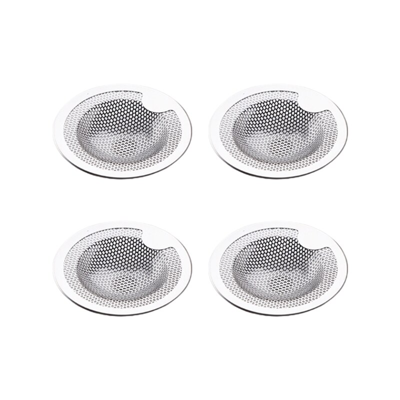 4 Stks/set Aanrecht Voedsel Residu Rvs Filter Badkamer Wastafel Haar Filters Riool Onzuiverheden Filter Mesh Thuis Acc: M
