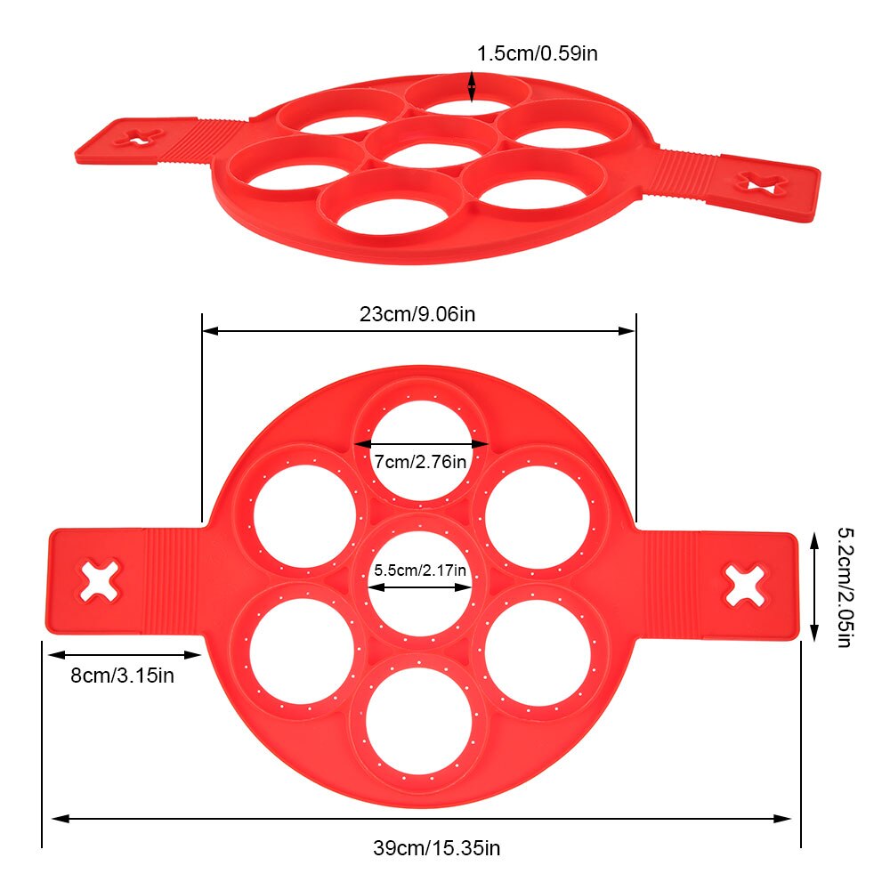 Pancake Maker Nonstick Cooking Tool Egg Ring Maker Egg Silicone Mold Pancake Cheese Egg Cooker Pan Kitchen Baking Accessory