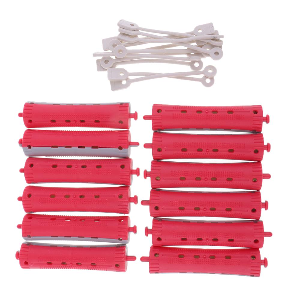 12 stk wave hairstyling perm stang barer curler frisørverktøy sett salong hårruller sett hårspenner hårstylingverktøy