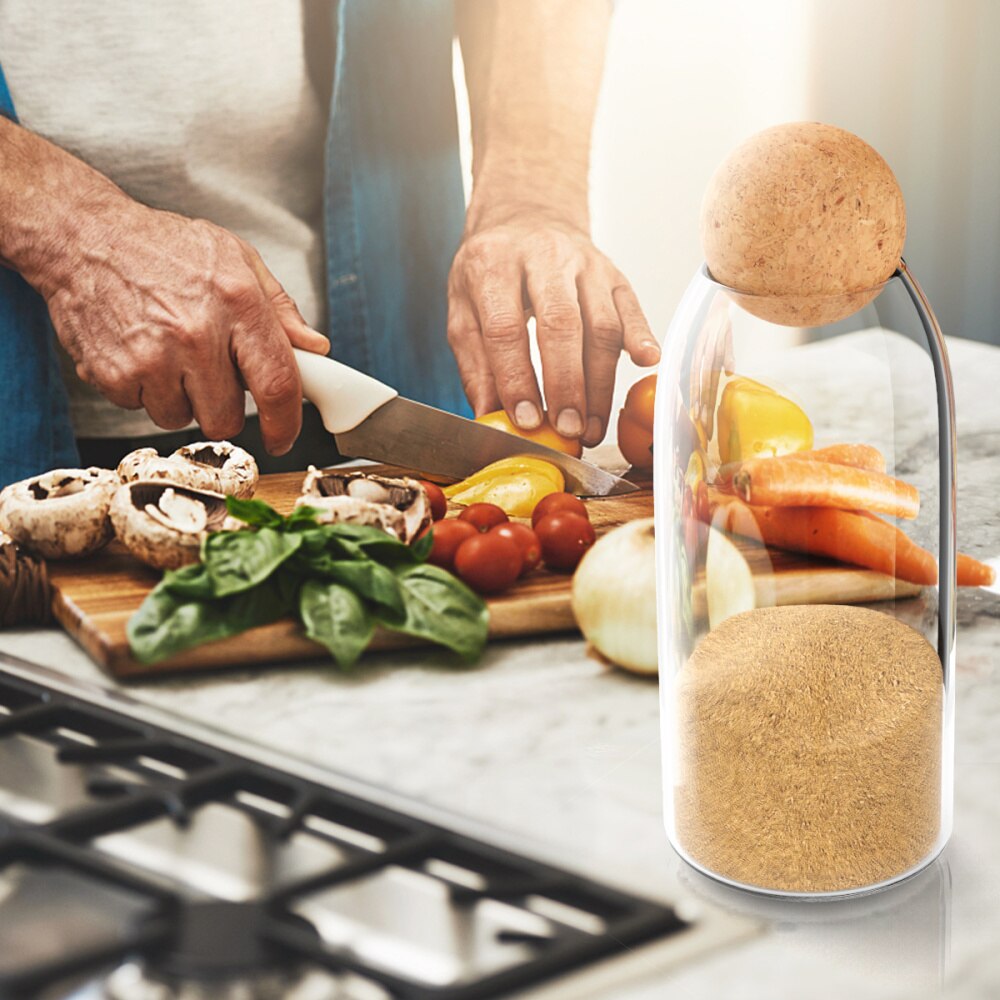 1200ML Storage Tank Borosilicate Glass Grain Containers for Restaurant Home