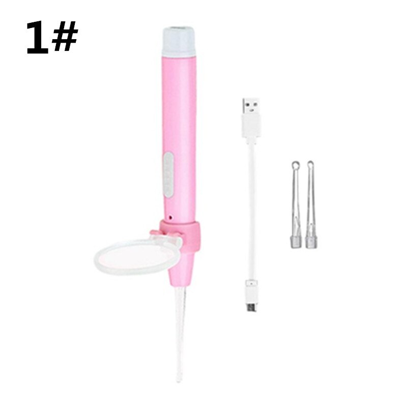 Rechargeable 1set Ear Safe Visible Moderate Painless Ear Cleaner Earwax Removal Tool Earpick: TypeA-1