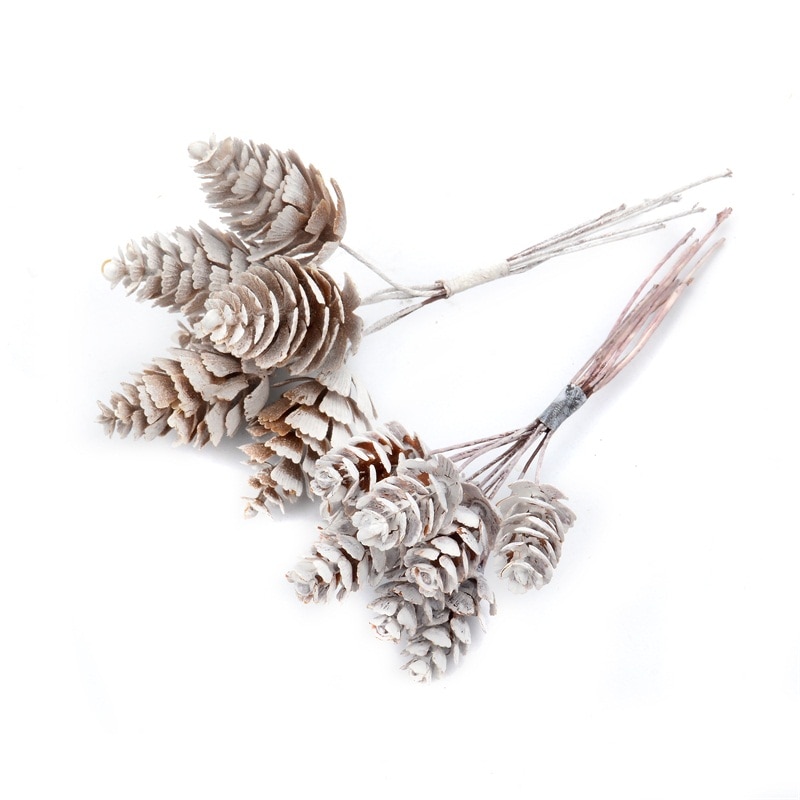 10 st konstgjorda blommor ananas gräs konstgjorda pinjenötter kottar för bröllop juldekoration diy scrapbooking