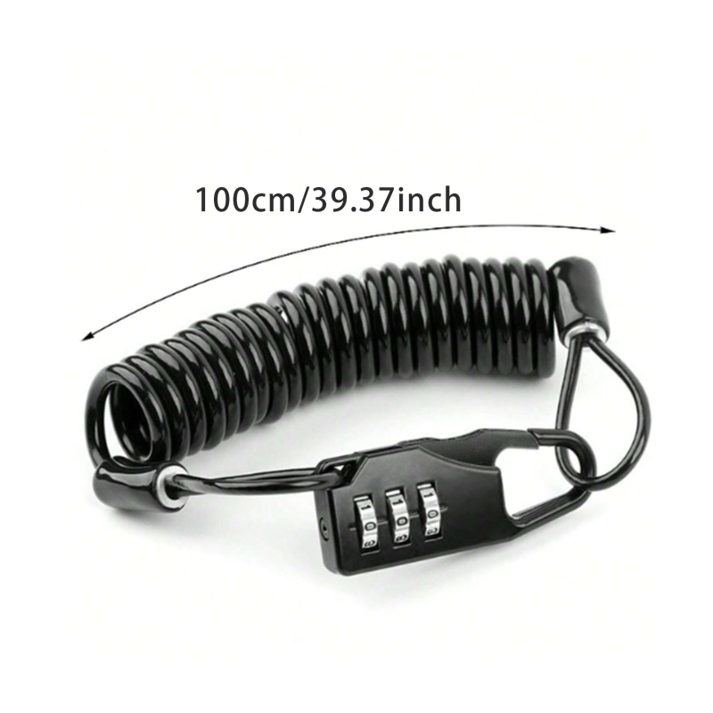 Mountainbike Wire Lock Safety Lock Multifunctional Helmet Lock Bicycle Motorcycle Electric Vehicle Portable Password Cable Lock: Default Title