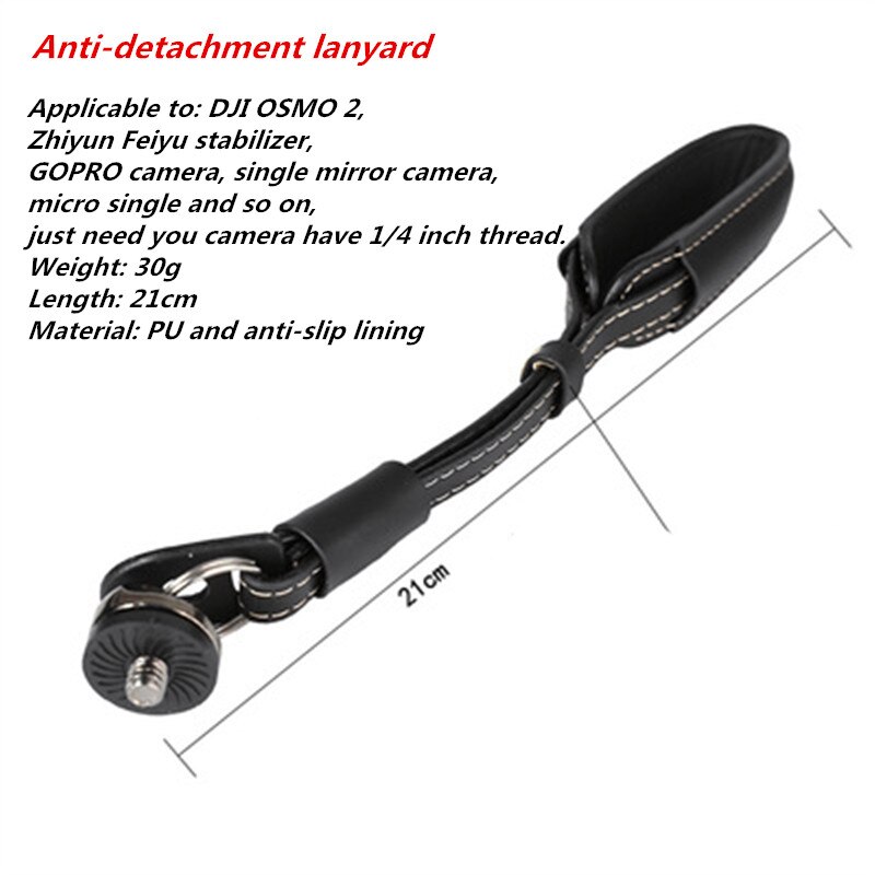 Bracelet réglable en cuir ceinture trépied adaptateur pour DJI OSMO Mobile 2 Zhiyun Feiyu stabilisateur de poche cardan accessoires ensemble